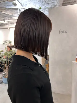 ショート カラー 切りっぱなしBOB 職人💜Anzuのヘアスタイル