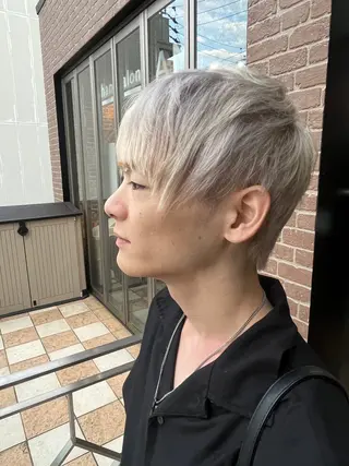 セミロング カラー メンズ 久木原 ゆりのヘアスタイル