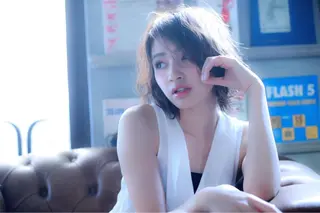 ショート カラー パーマ スズキジュンペイ 銀座/髪質改善のヘアスタイル