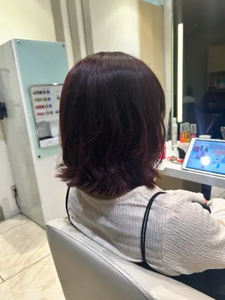 ミディアム カラー はるか/透明感カラー /ヘアアレンジ🤍のヘアスタイル