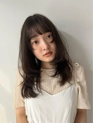 セミロング 西山 紗耶香🪽 透明感カラー/ボブのヘアスタイル