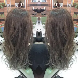 セミロング ロング カラー 青木 茂樹⭐️ 透明感カラーのヘアスタイル