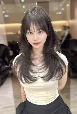 ロング 低ダメージカラー Yoshidaのヘアスタイル