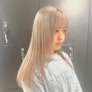 ロング カラー ハイトーン･髪質改善 MIOKAのヘアスタイル