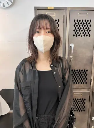 ミディアム カラー 樫原裕二/レイヤー カット/透明感カラーのヘアスタイル