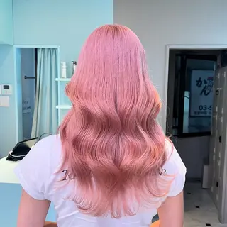 セミロング カラー ブリーチカラー 🩵MIZUKIのヘアスタイル