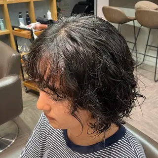 パーマ レイヤー/透けカラー アレンジ/篠崎渚彩のヘアスタイル