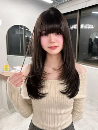 セミロング 🎀透明感カラー/ 博多美容室ゆうあ🎀のヘアスタイル