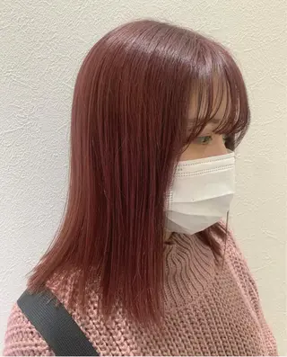 ミディアム カラー hub hair レイヤー/透明感のヘアスタイル