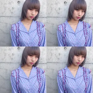 ショート カラー ヘアアレンジ TAKUMAブリーチ /切りっぱなし🪽のヘアスタイル