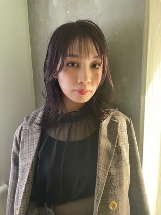 ミディアム 石川 理恵のヘアスタイル
