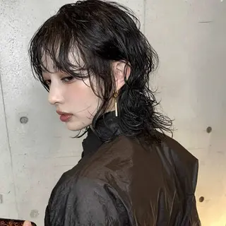 ミディアム パーマ RIN パーマ/暖色カラーのヘアスタイル