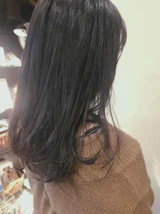 ミディアム カラー パーマ 吉川 愛美李のヘアスタイル