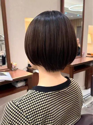 ショート 【ショート/ボブ 丸みショート】深萱のヘアスタイル