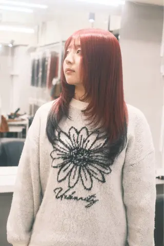 セミロング カラー ヘアアレンジ 個性爆弾💣 ダブルカラー/ゆかのヘアスタイル