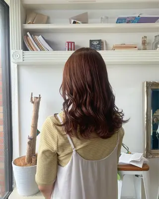 セミロング カラー ヘアアレンジ 山口 樹里のヘアスタイル