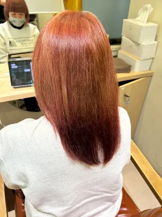セミロング カラー 久木原 ゆりのヘアスタイル