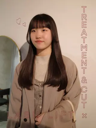 ロング 安藤 結花のヘアスタイル