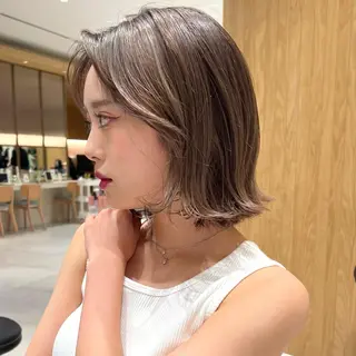 ミディアム カラー ヘアアレンジ レイヤー専門家 ダブルカラー修のヘアスタイル