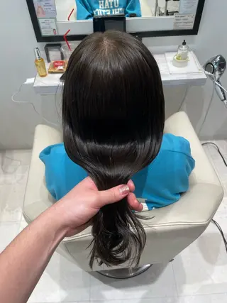 セミロング カラー k-twoたき✨艶感 カラー/美髪矯正のヘアスタイル