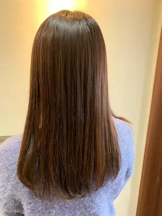 ロング カラー 蓮見  友里のヘアスタイル