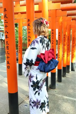 ミディアム ヘアアレンジ Achieve 三ノ宮のヘアスタイル