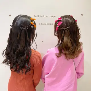 セミロング ヘアアレンジ シールエクステ横浜 🐏☁️miminaのヘアスタイル