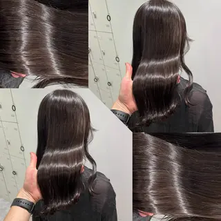 ロング カラー 韓国風ベージュ🤎 赤みなし🌿横浜🤎のヘアスタイル