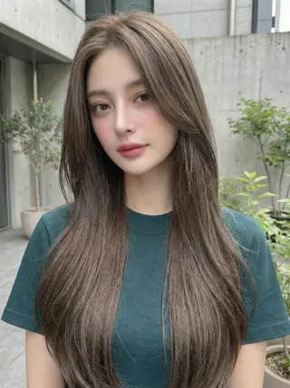 ロング ✨ブリーチなし× 髪質改善⚡新宿駅近のヘアスタイル