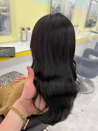 セミロング パーマ ヘアアレンジ メンズ マツエク・マツパ 韓国風ベージュ🤎 赤みなし🌿横浜🤎のヘアスタイル