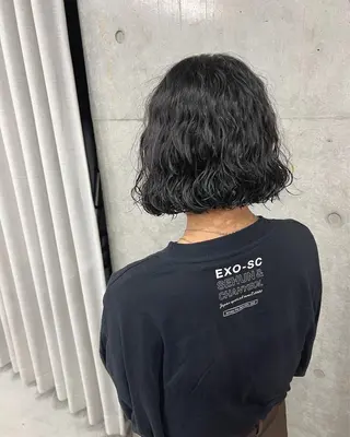 ショート パーマ ボブパーマコテ巻き風 パーマNo1深江秀平のヘアスタイル