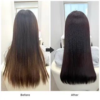 ロング フジワラ ヤスのヘアスタイル