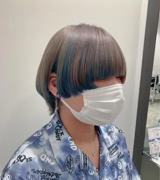 ショート カラー スキバサミを使わない カット🌼唯🌼のヘアスタイル