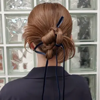 ミディアム ヘアアレンジ 🌐サトウ リョウ🌐のヘアスタイル