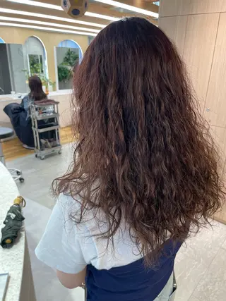 セミロング カラー パーマ 🎀レイヤー/パーマ カラー/ai🎀のヘアスタイル