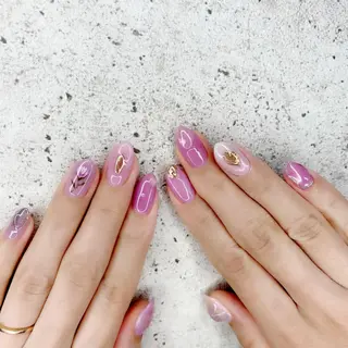 セミロング カラー パーマ ヘアアレンジ メンズ キッズ ネイル マツエク・マツパ Salon Ｋのネイルデザイン