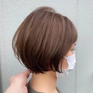 ショート カラー 顔まわりカット🌟 くびれヘア/寺門遥輝のヘアスタイル