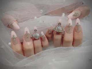 ネイル I-nailロング /ワンホン/キラキラのネイルデザイン