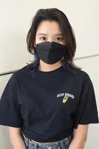ミディアム カラー 千葉 慎也のヘアスタイル