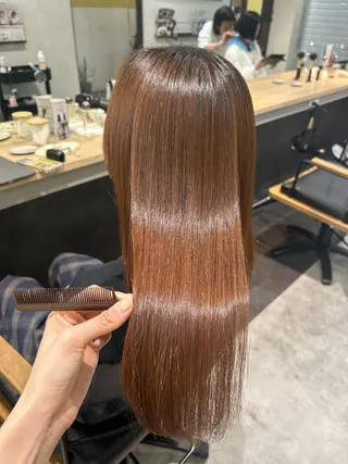 ロング パーマ hub hair レイヤー/透明感のヘアスタイル