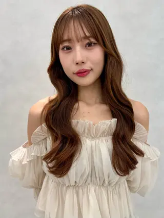 ロング カラー 韓国ヘア🇰🇷透明 感カラー/yui💞のヘアスタイル