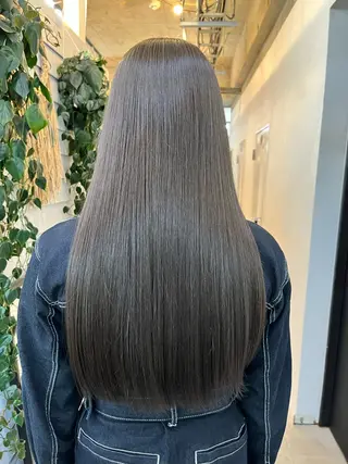 セミロング カラー ブリーチ有無Wカラー メンズパーマ大成のヘアスタイル