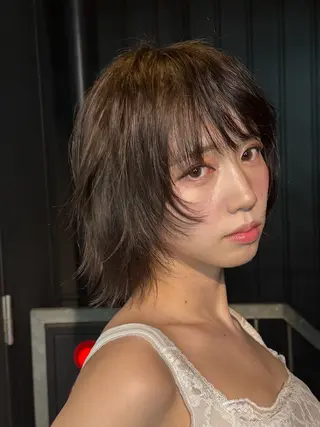 ミディアム 韓国ヘア/ハイトーン RYUSEIのヘアスタイル