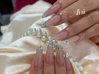 ネイル ネイルサロンAiri 長さ出し·シンプルのネイルデザイン