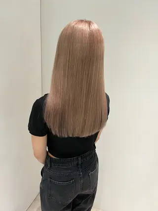 セミロング カラー レイヤー似合わせ 透明感カラーりきやのヘアスタイル