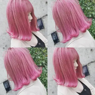 ミディアム カラー ヘアアレンジ メンズ キッズ 💟Chloe原宿店 🩶ハイトーンのヘアスタイル