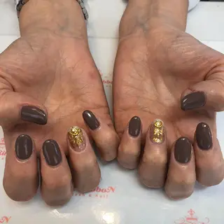 ネイル ネイルリボン 受付スタッフのネイルデザイン