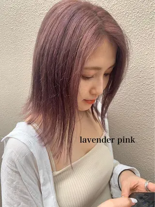 ミディアム カラー 透明感カラー👑 井上美乃里のヘアスタイル
