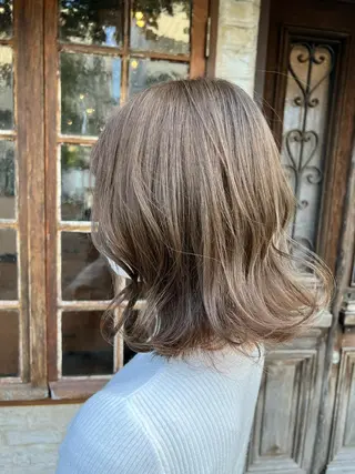 ミディアム カラー ダブルカラー 透明感カラー/タイラのヘアスタイル