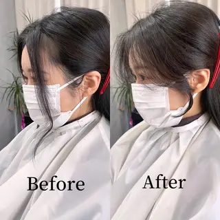 セミロング レイヤーカット/透明 感カラー🩵中村友美のヘアスタイル